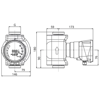 Насосы циркуляционные IMP PUMPS NMT SMART II U поверхностные, корпус - чугун, мощность - 0.07-0.16кВт, напор - 4-11.2м, производительность - 133-183л/мин, 220В