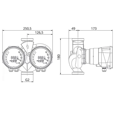 Насосы циркуляционные IMP PUMPS NMTD SMART II поверхностные, корпус - чугун, мощность - 0.7-1.6кВт, напор - 4-11.2м, производительность - 133-183л/мин, 220В