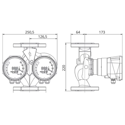 Насос циркуляционный IMP PUMPS NMTD SMART II U 40/40-F220 поверхностный, корпус - чугун, мощность - 0.07кВт, напор - 4м, производительность - 133л/мин, 220В, с встроенным U-модулем связи