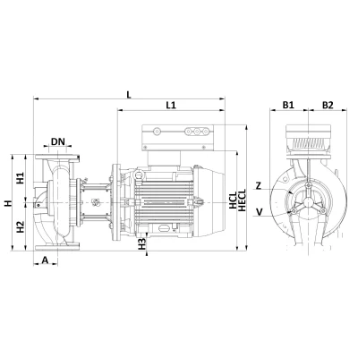 Насос циркуляционный IMP PUMPS CL 125-300/2/18.5S поверхностный, корпус - чугун, мощность - 18.5кВт, напор - 30.1м, производительность - 4583л/мин, 220/380В