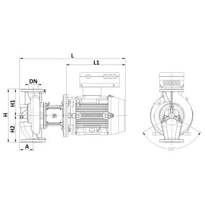 Насос циркуляционный IMP PUMPS CL 200-250/4/30.0S поверхностный, корпус - чугун, мощность - 30кВт, напор - 24.5м, производительность - 6667л/мин, 220/380В
