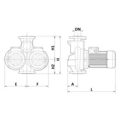 Насос циркуляционный IMP PUMPS CLD 40-140/2/0.75A поверхностный, корпус - чугун, мощность - 0.75кВт, напор - 12.5м, производительность - 250л/мин, 220/380В