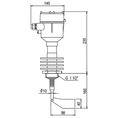 Датчики уровня ротационные INNOLEVEL N-Ex-HT муфтовая лопасть