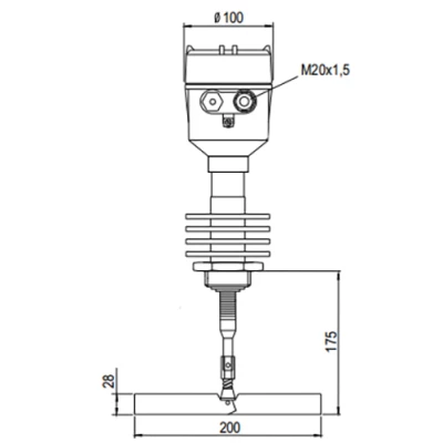 Датчики уровня ротационные INNOLEVEL N-Ex-HT складная лопасть