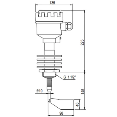 Датчики уровня ротационные INNOLEVEL N-HT муфтовая лопасть