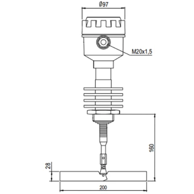 Датчики уровня ротационные INNOLEVEL N-HT складная лопасть