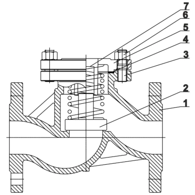 Клапан обратный DN.ru VCR3131-F Ду50 Ру40 фланцевый, подъемный, корпус - нержавеющая сталь AISI 304, диск - нержавеющая сталь AISI 304