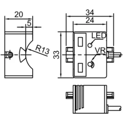 Датчик емкостный LANBAO CE15SN26DPO прямоугольный, монтаж - незаподлицо, тип выходного сигнала - PNP NO, соединение - кабель 2м, материал корпуса - пластик, IP67