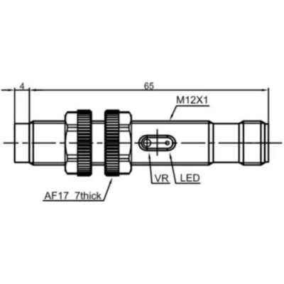 Датчик емкостный LANBAO CR12SCN04DNO-E2 резьбовой, монтаж - незаподлицо, расстояние срабатывания - 4мм, тип выходного сигнала - NPN NO, соединение - разъем M12, материал корпуса - пластик, IP67