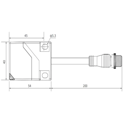 Датчик индуктивный LANBAO LE40ESN40DNRY-F2 прямоугольный, монтаж - незаподлицо, расстояние срабатывания - 40мм, тип выходного сигнала - NPN NO+NC, соединение - кабель 2 м с разъемом 2м, материал корпуса - поликарбонат, IP68