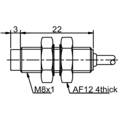 Датчик индуктивный LANBAO LR08AN02FLCN резьбовой, монтаж - незаподлицо, расстояние срабатывания - 2мм, тип выходного сигнала - NAMUR , соединение - кабель 2м, материал корпуса - сталь нержавеющая, IP67