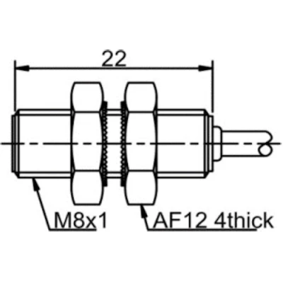 Датчик индуктивный LANBAO LR08AF15FLCN резьбовой, монтаж - заподлицо, расстояние срабатывания - 1.5мм, тип выходного сигнала - NAMUR , соединение - кабель 2м, материал корпуса - сталь нержавеющая, IP67