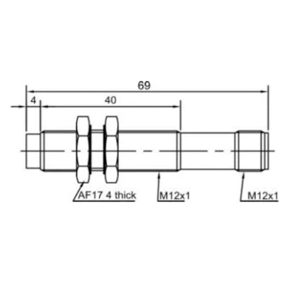 Датчик индуктивный LANBAO LR12XDN37HPOZ-E2 резьбовой, монтаж - незаподлицо, расстояние срабатывания - 3.7мм, тип выходного сигнала - PNP NO, соединение - разъем M12, материал корпуса - латунь никелированная, IP67