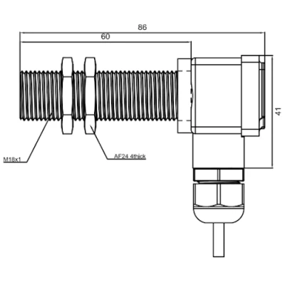 Датчик индуктивный LANBAO LR18XCF08DPRY-D резьбовой, монтаж - заподлицо, расстояние срабатывания - 8мм, тип выходного сигнала - PNP NO+NC, соединение - клеммы, материал корпуса - латунь никелированная, IP67