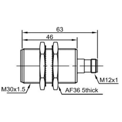 Датчик индуктивный LANBAO LR30XBF10DNOW-E2 резьбовой, монтаж - заподлицо, расстояние срабатывания - 10мм, тип выходного сигнала - NPN NO, соединение - разъем M12, материал корпуса - латунь никелированная, IP67