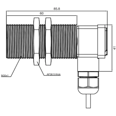 Датчик индуктивный LANBAO LR30XCF15DPRY-D резьбовой, монтаж - заподлицо, расстояние срабатывания - 15мм, тип выходного сигнала - PNP NO+NC, соединение - клеммы, материал корпуса - латунь никелированная, IP67