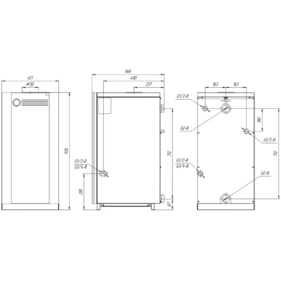 Котел газовый Лемакс Classic 20W напольный одноконтурный, мощность - 20кВт, камера - открытая