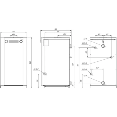 Котел газовый Лемакс Classic 40W напольный одноконтурный, мощность - 40кВт, камера - открытая