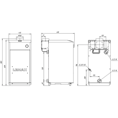 Котел газовый Лемакс Premier 17.4 напольный одноконтурный, мощность - 17.4кВт, камера - открытая