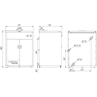 Котел газовый Лемакс Premier 80 напольный одноконтурный, мощность - 80кВт, камера - открытая