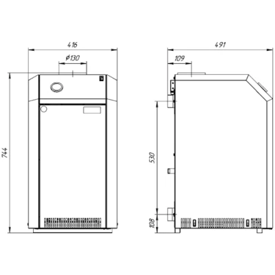 Котел газовый Лемакс Премиум 12.5 напольный одноконтурный, мощность - 12.5кВт, камера - открытая