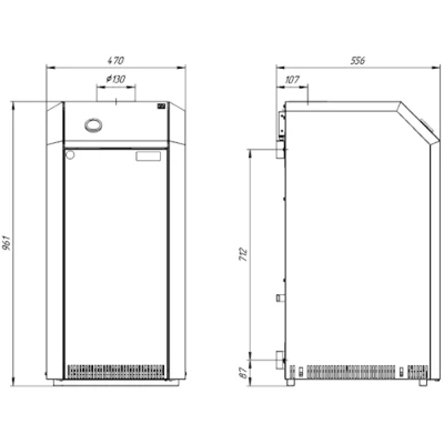 Котел газовый Лемакс Премиум 20 напольный одноконтурный, мощность - 20кВт, камера - открытая