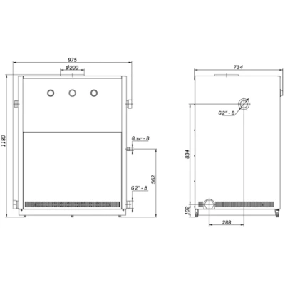 Котел газовый Лемакс Премиум 100 напольный одноконтурный, мощность - 98кВт, камера - открытая