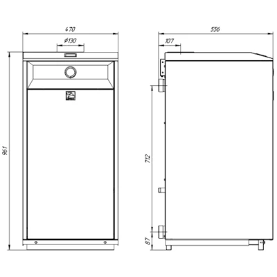 Котел газовый Лемакс Премиум ПРО 25 напольный одноконтурный, мощность - 25кВт, камера - открытая