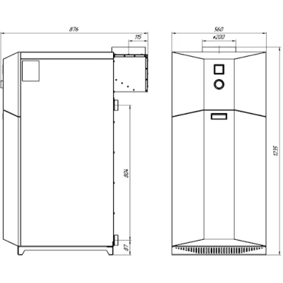 Котел газовый Лемакс Prestige 50 напольный одноконтурный, мощность - 50кВт, камера - открытая