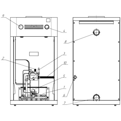 Котел газовый Лемакс Classic 100 напольный одноконтурный, мощность - 98кВт, камера - открытая
