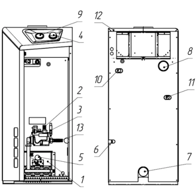 Котел газовый Лемакс Omega 50 напольный одноконтурный, мощность - 50кВт, камера - открытая