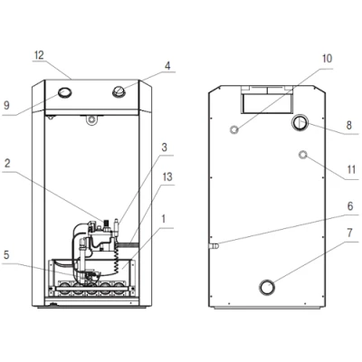 Котел газовый Лемакс Премиум 12.5 напольный одноконтурный, мощность - 12.5кВт, камера - открытая