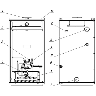 Котел газовый Лемакс Премиум ПРО 7.5 напольный одноконтурный, мощность - 7.5кВт, камера - открытая