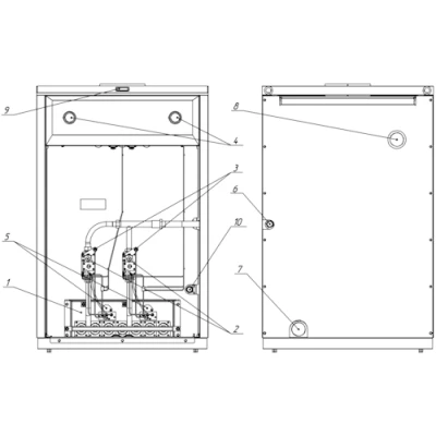 Котел газовый Лемакс Премиум ПРО 80 напольный одноконтурный, мощность - 80кВт, камера - открытая