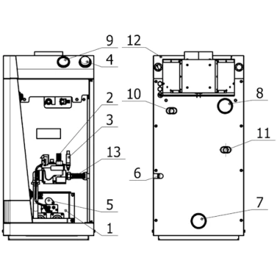 Котел газовый Лемакс UNO 7.5 напольный одноконтурный, мощность - 7.5кВт, камера - открытая