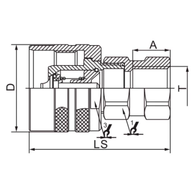 Розетки БРС LSQ CVV Дн34-56.5 Ду6-25 Ру345 материал сталь, уплотнение NBR