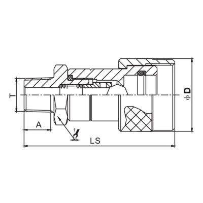 Розетки БРС LSQ KZE-B Дн28-35 Ду6-10 Ру690 материал сталь, уплотнение NBR