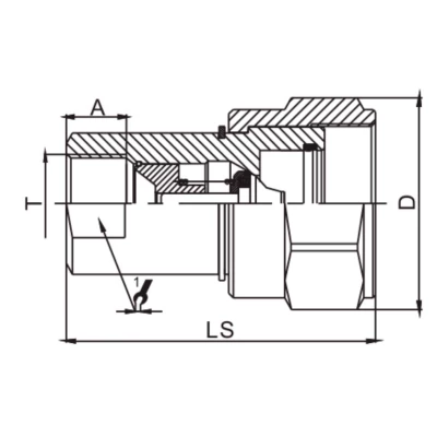 Розетки БРС LSQ KZE-BA Дн32-65 Ду6-25 Ру700 материал сталь, уплотнение NBR