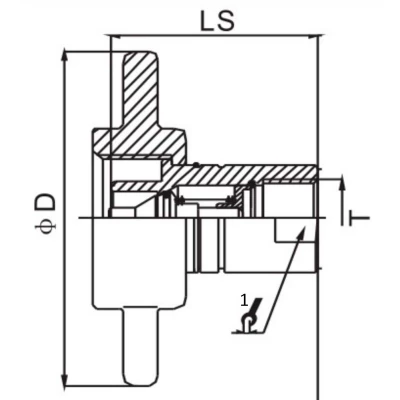 Розетки БРС LSQ KZE-BC Дн115.4 Ду20-25 Ру276 материал сталь, уплотнение NBR