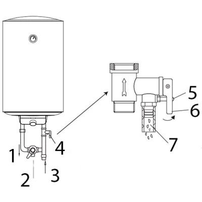 Водонагреватель электрический накопительный Midea MWH-CEM настенный, объем - 80л, мощность - 1.5кВт, корпус - эмалированная сталь, Tmax 75°C