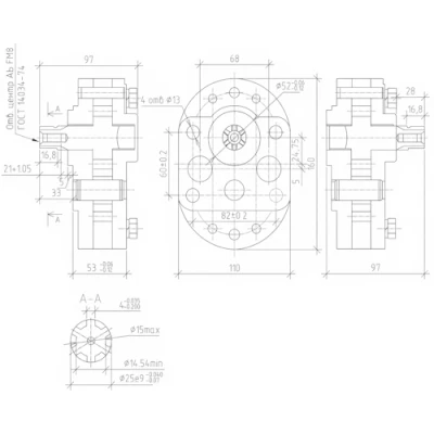 Насос шестеренный МЛМЗ НМШ25А круглый, материал корпуса - чугун, мощность - 1.6кВт, производительность - 34.3л/мин