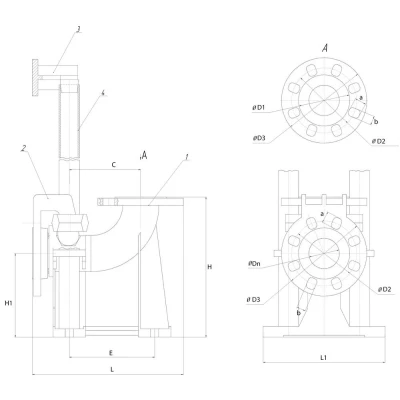 Муфта трубная НМЗ Ду80 автоматическая для канализационно насосных станций (КНС)