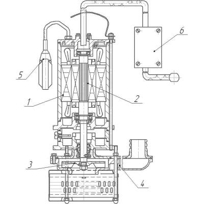 Насос дренажный МНЗ ГНОМ 16-16Тр погружной, корпус - пластик, мощность - 2.2кВт, напор - 16м, производительность - 16м3/ч, до 60°C, 220В
