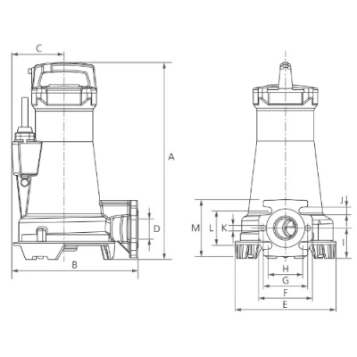 Насос дренажный ESPA DRAINEX 401 погружной, корпус - чугун, мощность - 2.5кВт, напор - 20.4м, производительность - 720л/мин, 220В
