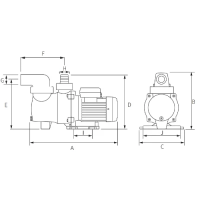 Насосы центробежные ESPA NOX 25 поверхностные, корпус - пластик, 220В