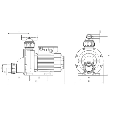 Насосы центробежные ESPA TIPER2 поверхностные, корпус - пластик, 220В