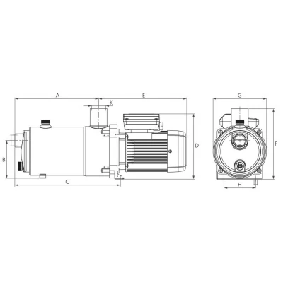 Насосные станции ESPA TECNO15 KIT 02 поверхностные, корпус - нержавеющая сталь, мощность, 220В