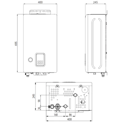 Котел электрический NAVIEN EQB 18HW NEW настенный одноконтурный, мощность - 18кВт, 380В