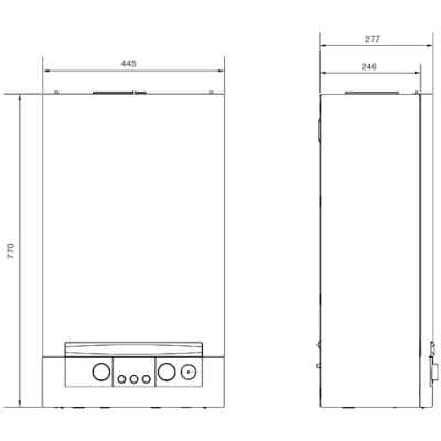 Котел газовый NAVIEN HEATSYSTEM NGB210 SYS 20H настенный одноконтурный, мощность - 20кВт, камера - закрытая