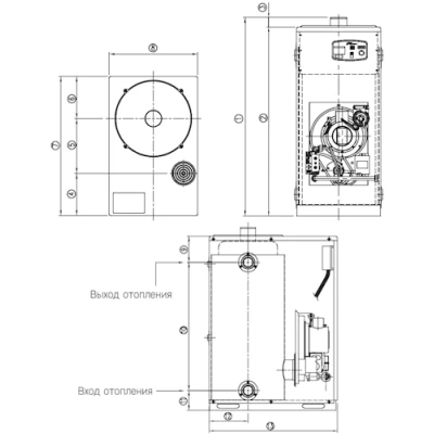 Котлы газовые NAVIEN GST напольные двухконтурные, мощность - 40-60кВт, 220В